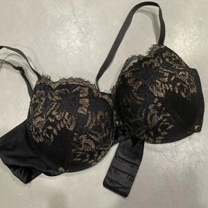 Maidenform Love The Lift Lace Cup Demi Plunge Underwire Push Up Bra-Dm9900 32c